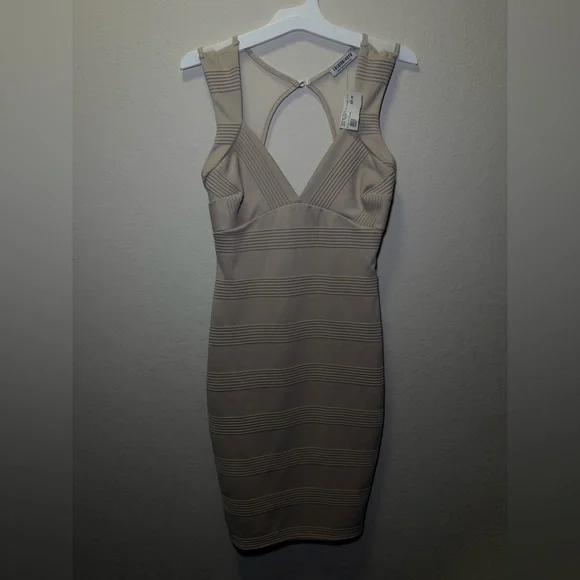 Fashion Nova | Dresses | Fashion Nova Beige Backless Dress | Poshmark